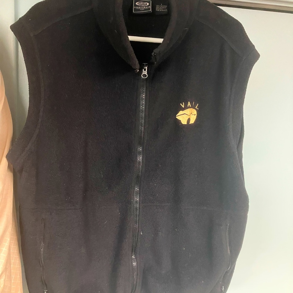 Vintage Vail Ouray Sportswear Full Zip Fleece Winter Sweater Vest Size Large 90s